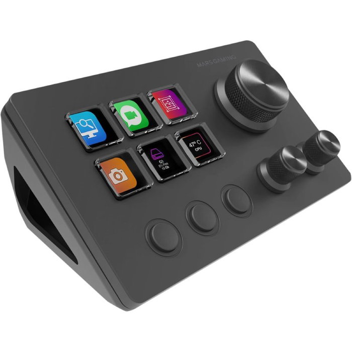 Mars Gaming MSD-TWO Control Deck Negro con 6 Teclas LCD y 3 Ruedas Mars Gaming MSD-TWO Control Deck Negro con 6 Teclas LCD y 3 Ruedas